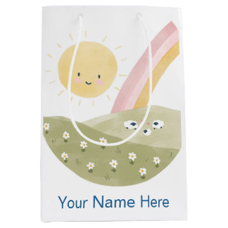 Welcome to the Flock Baby Shower Watercolor  Medium Gift Bag