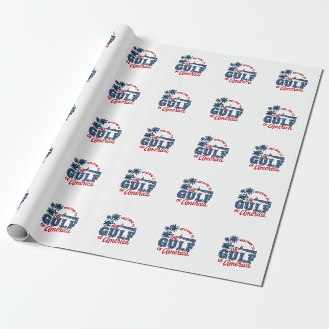 Welcome to the Gulf of America Immigrant Mexican  Wrapping Paper (Unrolled)