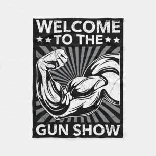 Welcome To The Gun Show Bodybuilding Gym Workout U Fleece Blanket