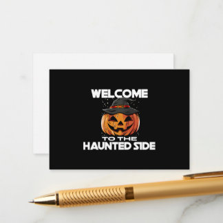 Welcome To The Haunted Side Enclosure Card