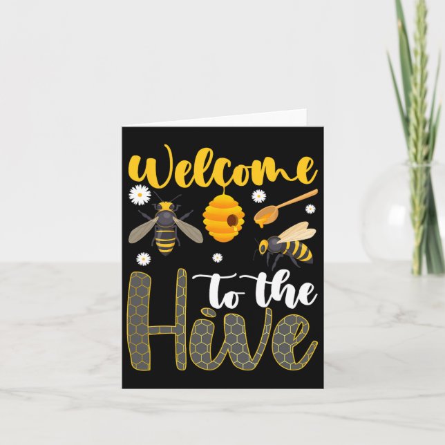 Welcome To The Hive Bee Teacher Back To School  Card (Front)