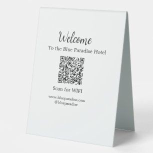 Welcome to the hotel restaurant villa scan QR WIFI