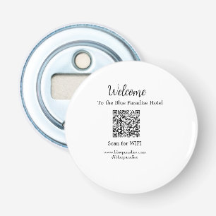 Welcome to the hotel restaurant villa scan QR WIFI Bottle Opener