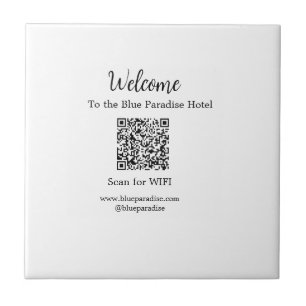 Welcome to the hotel restaurant villa scan QR WIFI Ceramic Tile