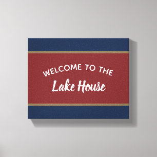 Welcome to the Lake House Canvas Print