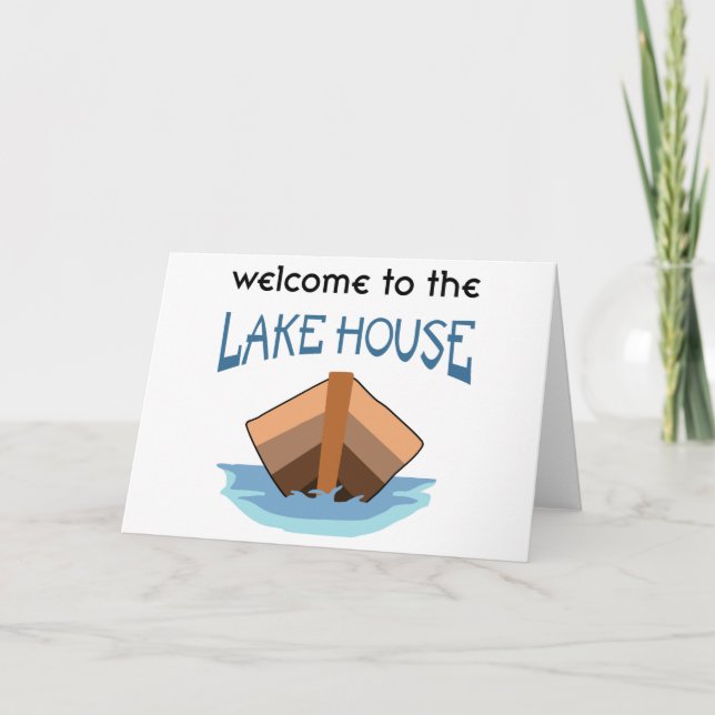 Welcome to the Lake House Card (Front)
