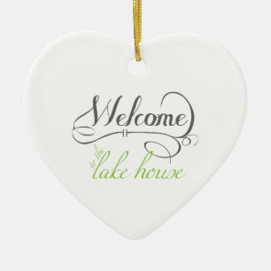 Welcome To The Lake House Ceramic Tree Decoration