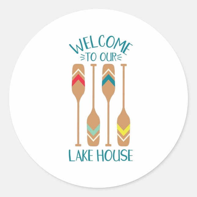 Welcome To The Lake House Classic Round Sticker (Front)