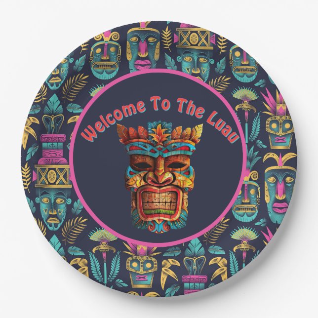 Welcome To The Luau  Paper Plate (Front)