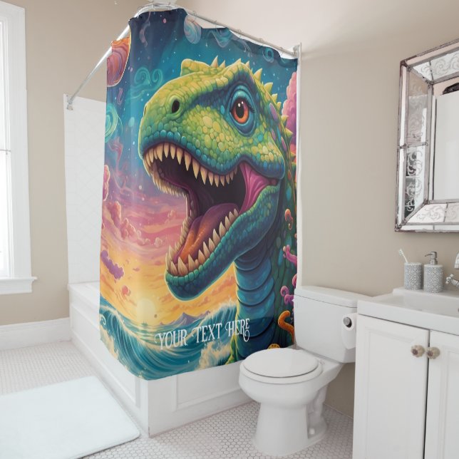 Welcome to the Magical World of Dino Delights Shower Curtain (In Situ)