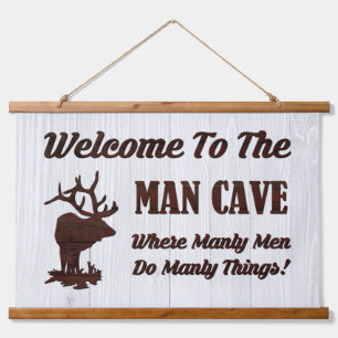 WELCOME TO THE MAN CAVE... HANGING TAPESTRY