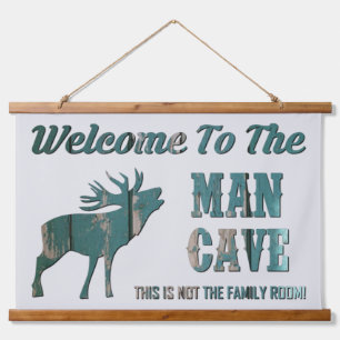 WELCOME TO THE MAN CAVE HANGING TAPESTRY