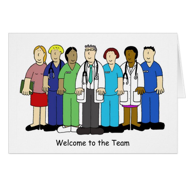 Welcome to the Medical Team Cartoon (Front Horizontal)