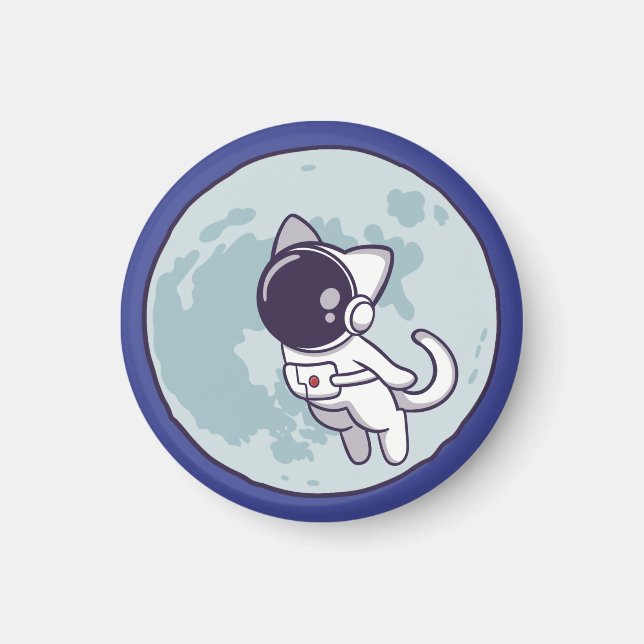 Welcome to the Meoid - Moon Mission Magnet (Front)