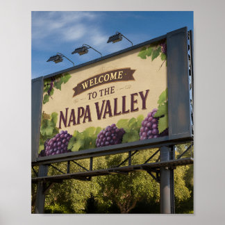 Welcome to the Napa Valley Billboard Sign Poster