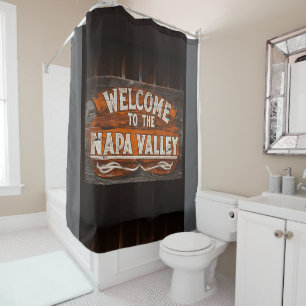Welcome to the Napa Valley Greeting Shower Curtain
