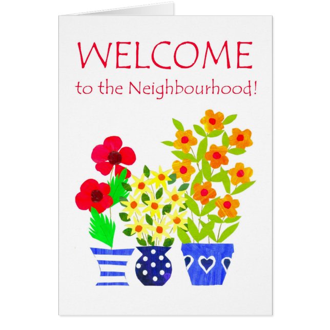 Welcome to the Neighbourhood Card - Flower Power (Front)