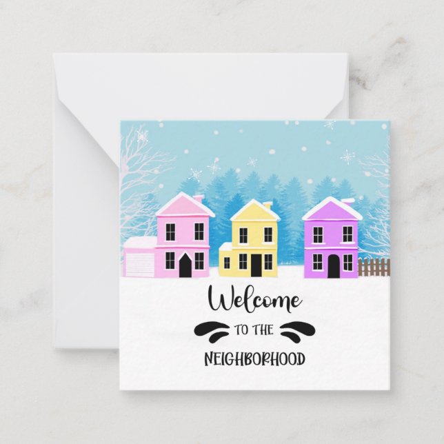 welcome to the neighbourhood new home christmas  card (Front)