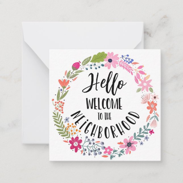 welcome to the neighbourhood new home note card (Front)