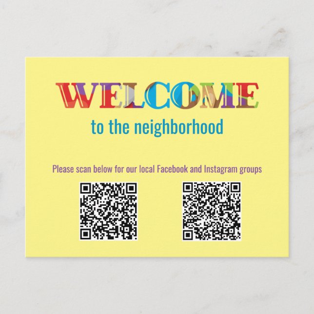 WELCOME to the Neighbourhood Postcard (Front)