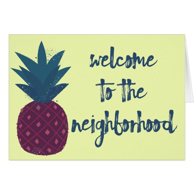 Welcome To The Neighbourhood Yellow Pineapple (Front Horizontal)