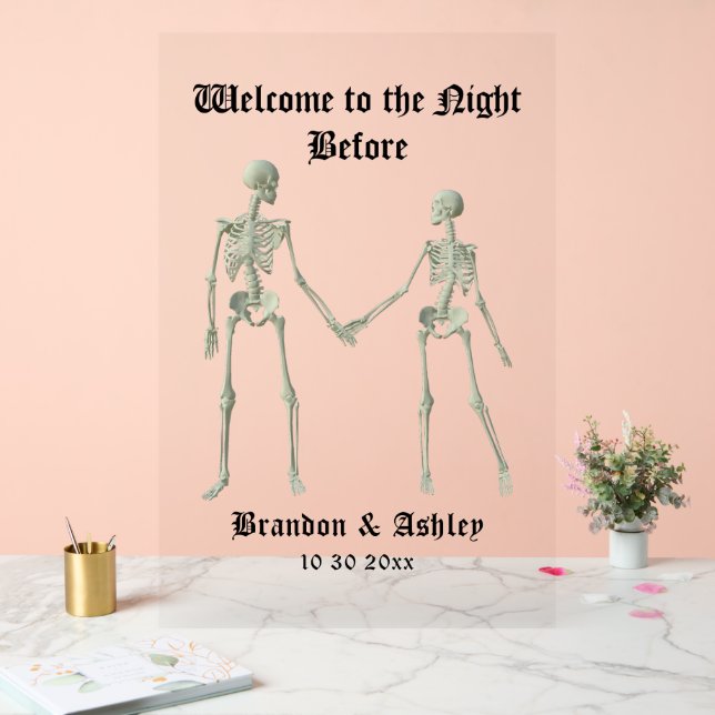 Welcome to the Night Before Rehearsal Dinner  Acrylic Sign (Wedding)