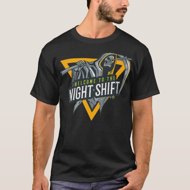 Welcome To The Night Shift Swagazon Associate Nigh T-Shirt (Front)