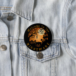 Welcome to the Nightmare Halloween Pumpkin Custom 7.5 Cm Round Badge