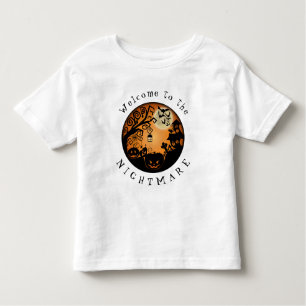 Welcome to the Nightmare Halloween Pumpkin Toddler T-Shirt