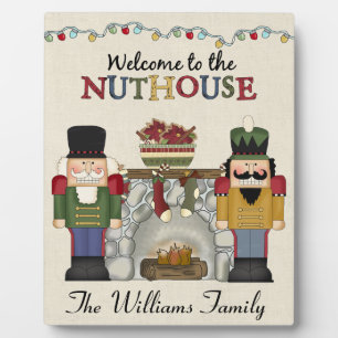 Welcome to the Nuthouse Personalised Family Plaque