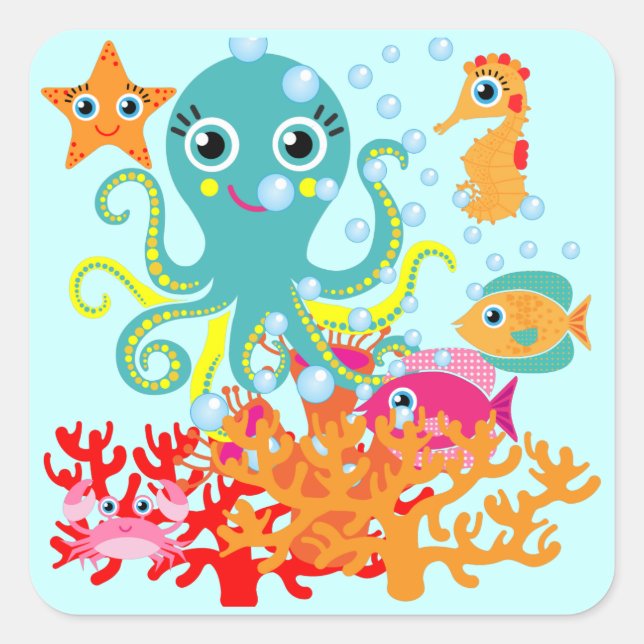 Welcome to the Ocean Square Sticker (Front)