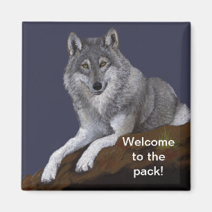 Welcome to the Pack Wolf Magnet