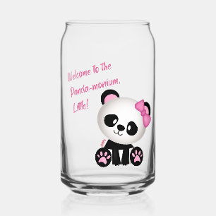 Welcome to the Panda-monium Little! AOPi Sorority Can Glass
