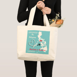 Welcome To  The Philippines Destination Wedding Large Tote Bag