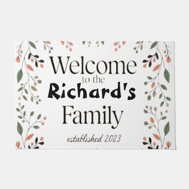 Welcome to the Richard's home Doormat (Front)