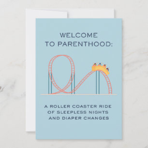 WELCOME TO THE ROLLER COASTER RIDE OF PARENTHOOD HOLIDAY CARD
