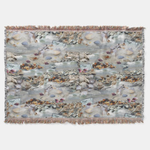 Welcome to the Seaside Throw Blanket