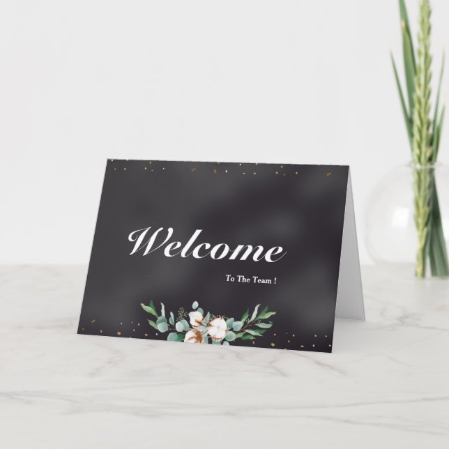 Welcome To The Team Background Card (Front)