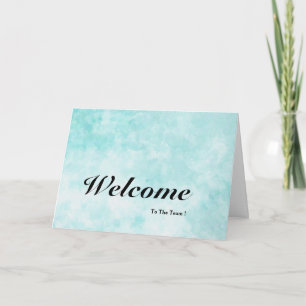 Welcome To The Team Blue Background Card