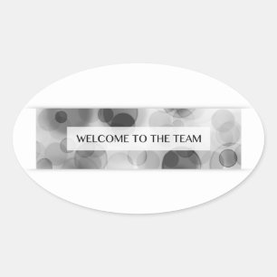welcome to the team (bokeh) oval sticker
