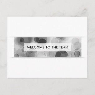 welcome to the team (bokeh) postcard