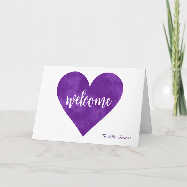 Welcome To The Team Card (Front)