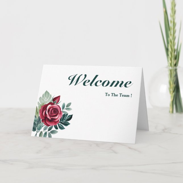 Welcome To The Team Card (Front)