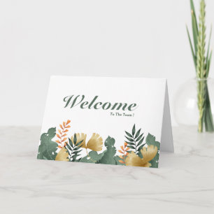 Welcome To The Team Card