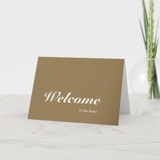 Welcome To The Team  Card (Front)