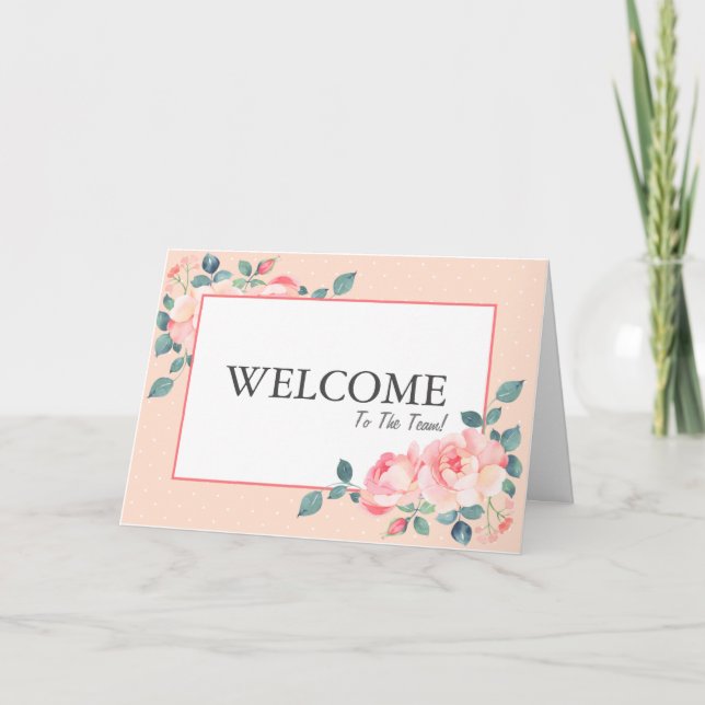 Welcome to the team  card (Front)