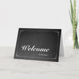 Welcome To The Team Chalkboard Postcard