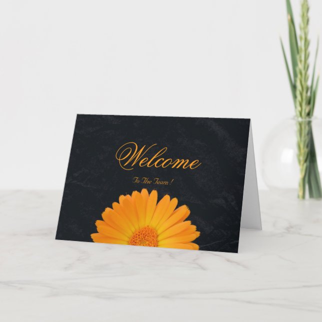 Welcome to The Team Daisy Flower Card (Front)