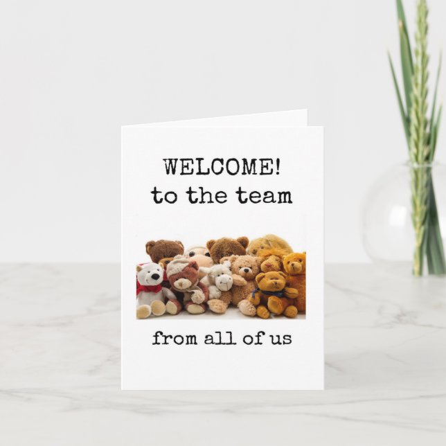Welcome to the Team, From All of Us Card (Front)