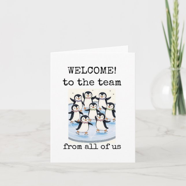 Welcome to the Team, From All of Us, Cute Card (Front)